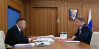 Виталий Хоценко обсудил с главой Минстроя России Иреком Файзуллиным развитие жилищного строительства и благоустройства в регионе - Газета Знамя Труда