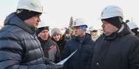 Губернатор Виталий Хоценко побывал на стройплощадке общеобразовательной школы в селе Одесское - Газета Знамя Труда